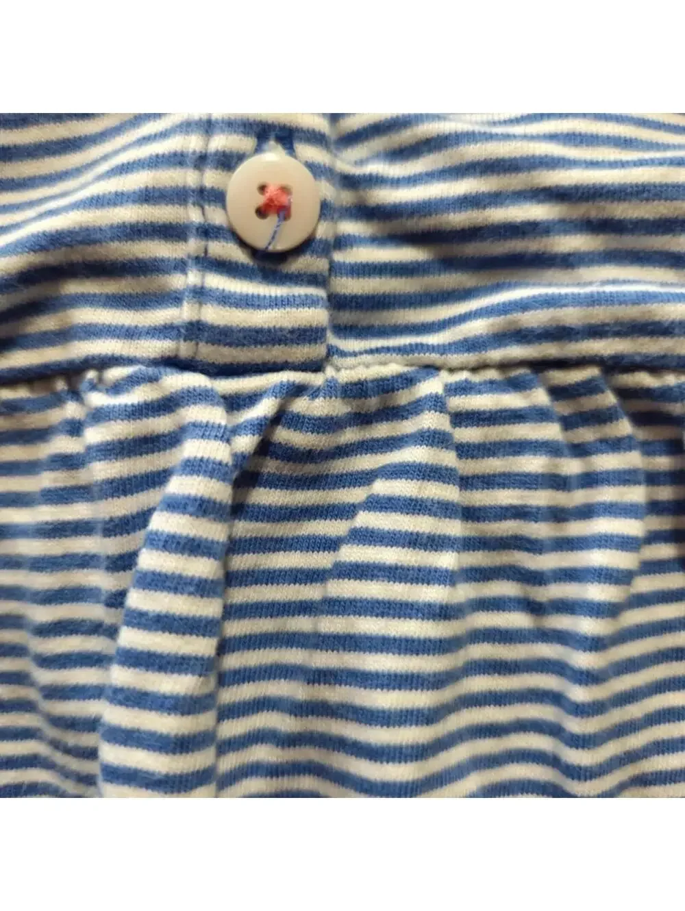 Carter's Blue White Striped Dress & Bloomers 18M Girls #1080
